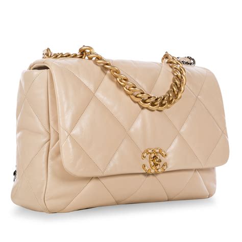 chanel 19 beige flap bag|chanel single flap bag price.